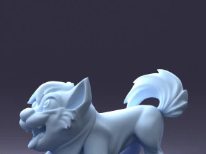 000099 Playful Cartoon Dog 1223 3dp 3D Print Model