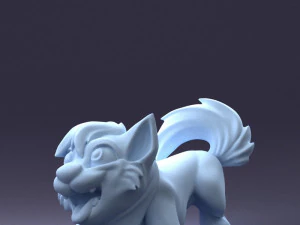 000099 Playful Cartoon Dog 1223 3dp 3D Print Model