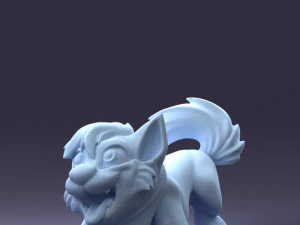 000099 Playful Cartoon Dog 1223 3dp 3D Print Model