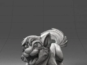000099 Playful Cartoon Dog 1223 3dp 3D Print Model