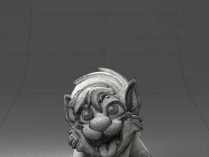 000099 Playful Cartoon Dog 1223 3dp 3D Print Model