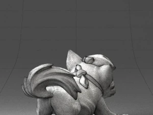 000099 Playful Cartoon Dog 1223 3dp 3D Print Model