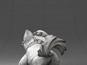 000099 Playful Cartoon Dog 1223 3dp 3D Print Model
