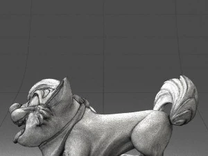 000099 Playful Cartoon Dog 1223 3dp 3D Print Model
