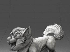 000099 Playful Cartoon Dog 1223 3dp 3D Print Model