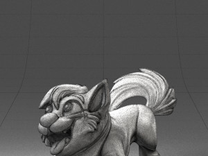 000099 Playful Cartoon Dog 1223 3dp Modello di stampa 3D