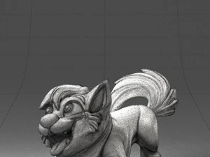 000099 Playful Cartoon Dog 1223 3dp 3D Print Model
