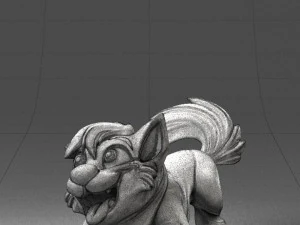 000099 Playful Cartoon Dog 1223 3dp 3D Print Model