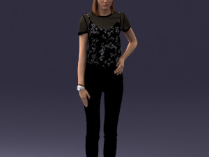 000081 Casual Woman in Modern Outfit 0912 Modèle 3D