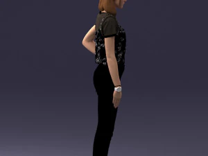 000081 Casual Woman in Modern Outfit 0912 3D Model