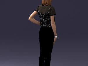 000081 Casual Woman in Modern Outfit 0912 3D Model