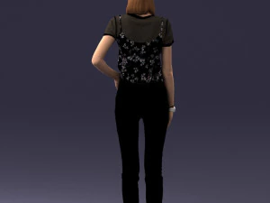 000081 Casual Woman in Modern Outfit 0912 3D Model
