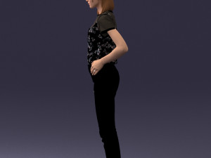 000081 Casual Woman in Modern Outfit 0912 Modèle 3D
