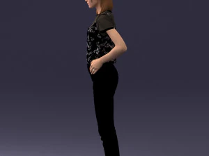 000081 Casual Woman in Modern Outfit 0912 3D Model