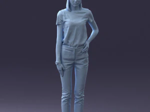 000081 Casual Woman in Modern Outfit 0912 3D Model