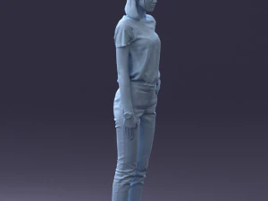 000081 Casual Woman in Modern Outfit 0912 3D Model