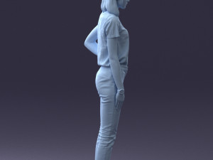 000081 Casual Woman in Modern Outfit 0912 Modèle 3D