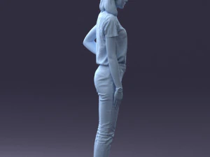 000081 Casual Woman in Modern Outfit 0912 3D Model