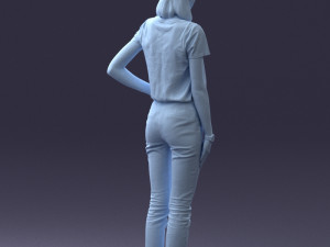 000081 Casual Woman in Modern Outfit 0912 Modèle 3D