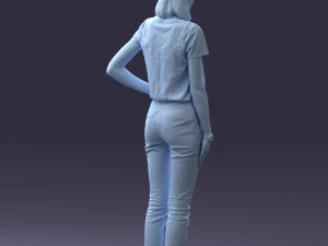 000081 Casual Woman in Modern Outfit 0912 3D Model