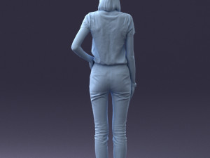 000081 Casual Woman in Modern Outfit 0912 Modèle 3D