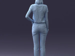 000081 Casual Woman in Modern Outfit 0912 3D Model
