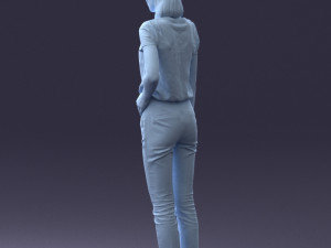 000081 Casual Woman in Modern Outfit 0912 Modèle 3D