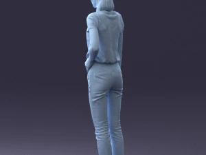 000081 Casual Woman in Modern Outfit 0912 3D Model