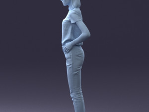 000081 Casual Woman in Modern Outfit 0912 Modèle 3D