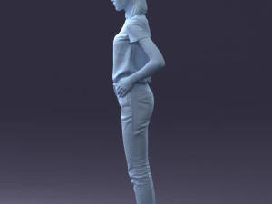 000081 Casual Woman in Modern Outfit 0912 3D Model