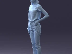 000081 Casual Woman in Modern Outfit 0912 3D Model