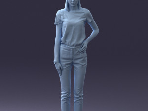 000081 Casual Woman in Modern Outfit 0912 Modèle 3D