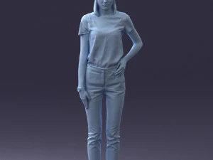 000081 Casual Woman in Modern Outfit 0912 3D Model