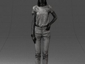 000081 Casual Woman in Modern Outfit 0912 Modèle 3D
