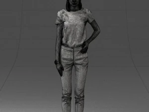 000081 Casual Woman in Modern Outfit 0912 3D Model
