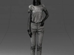 000081 Casual Woman in Modern Outfit 0912 3D Model