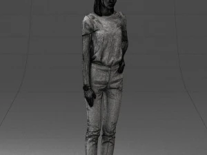000081 Casual Woman in Modern Outfit 0912 3D Model
