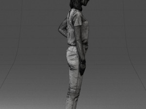 000081 Casual Woman in Modern Outfit 0912 Modèle 3D