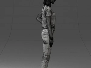 000081 Casual Woman in Modern Outfit 0912 3D Model