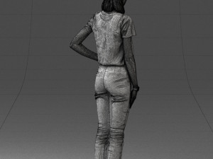 000081 Casual Woman in Modern Outfit 0912 Modèle 3D