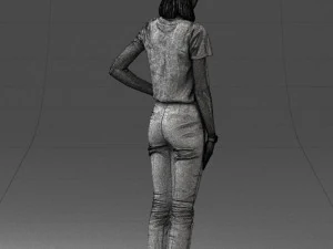 000081 Casual Woman in Modern Outfit 0912 3D Model