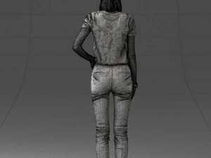 000081 Casual Woman in Modern Outfit 0912 3D Model