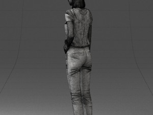 000081 Casual Woman in Modern Outfit 0912 Modèle 3D