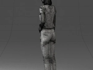 000081 Casual Woman in Modern Outfit 0912 3D Model