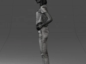 000081 Casual Woman in Modern Outfit 0912 3D Model