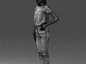 000081 Casual Woman in Modern Outfit 0912 Modèle 3D