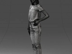 000081 Casual Woman in Modern Outfit 0912 3D Model