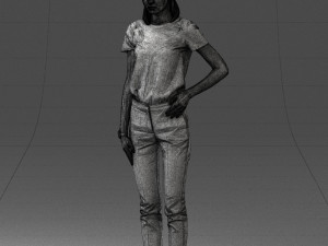 000081 Casual Woman in Modern Outfit 0912 Modèle 3D
