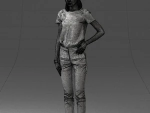 000081 Casual Woman in Modern Outfit 0912 3D Model