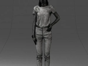 000081 Casual Woman in Modern Outfit 0912 3D Model
